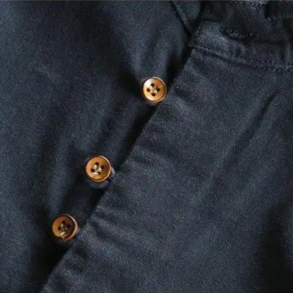 Casual Cotton Linen Mens Relaxed Fit Shirt