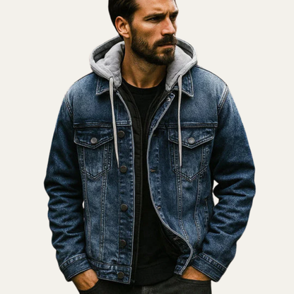 Ripped Vintage Style Denim Jacket