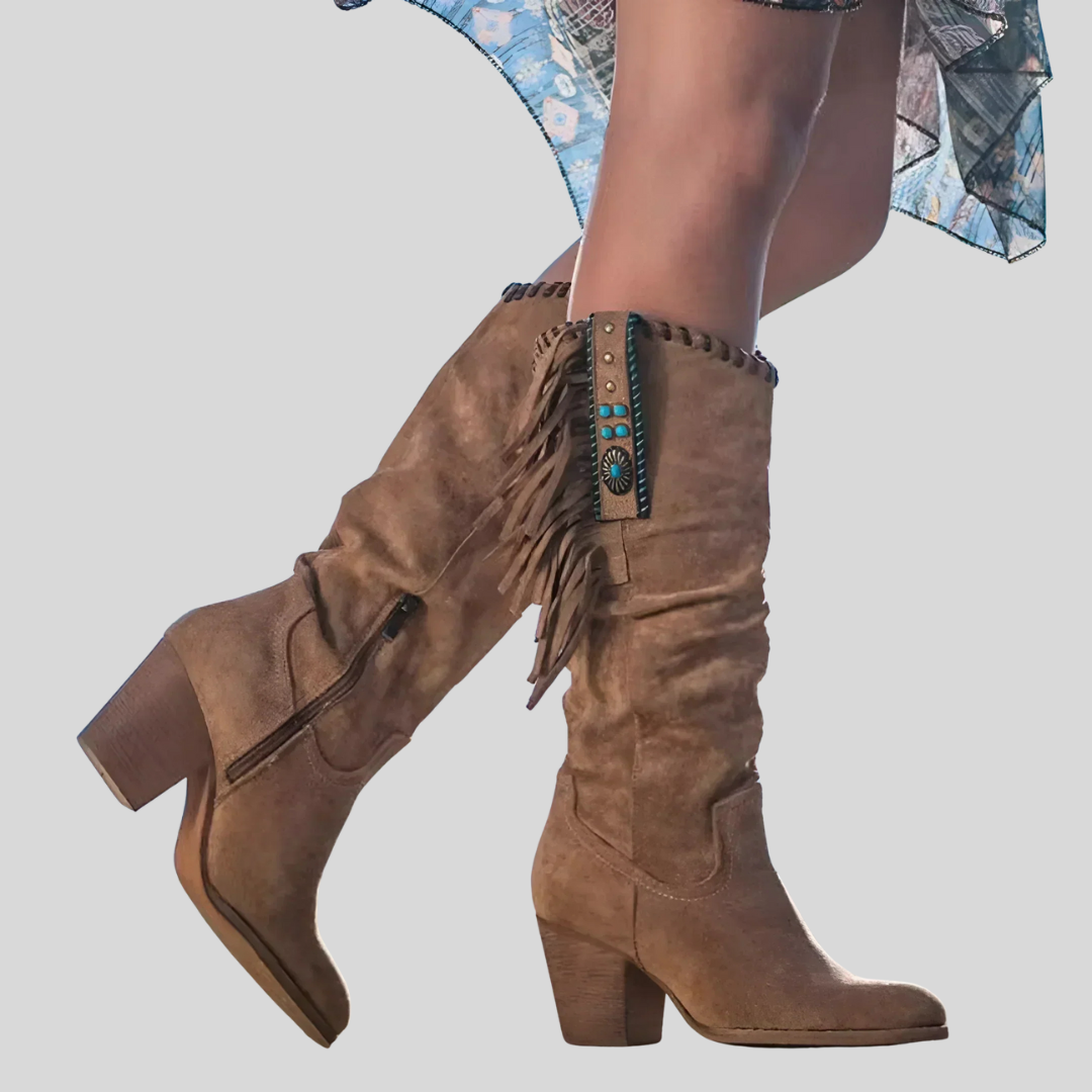 Rustic Cowboy Ankle Boots - OutfitLondon