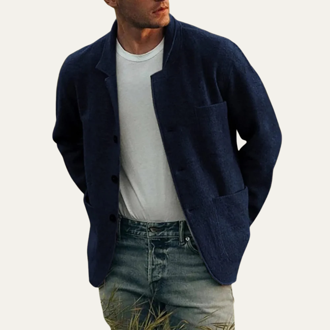 Men's Warm Cable Knit Jacket Coat