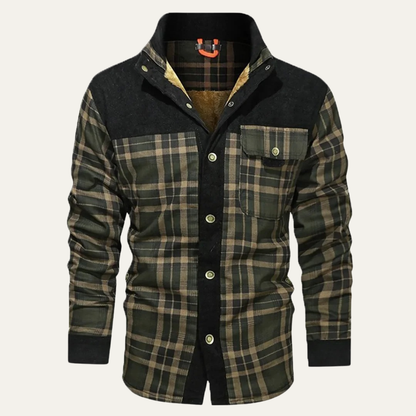 Men's Cozy Plaid Insulated Winter Jacket