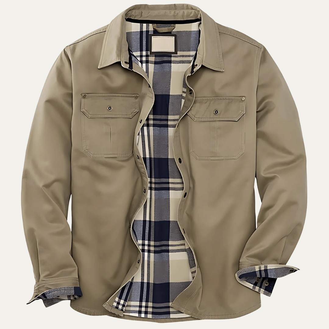Rugged Checked Insulated Work Jacket - OutfitLondon