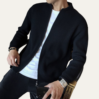 Classic Men's Zip Up Knitted Sweater