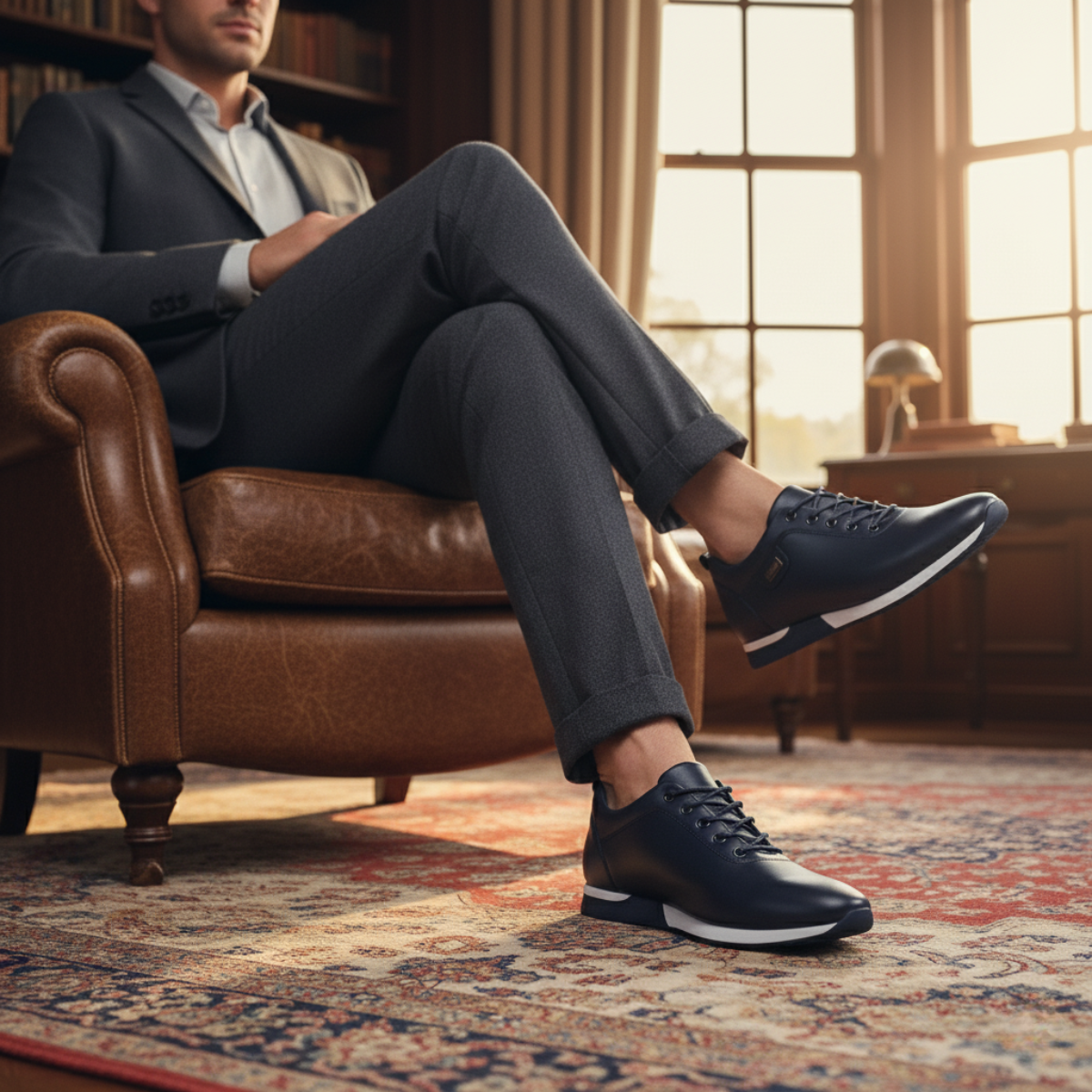 Comfortable Men's Orthopedic Leather Sneakers