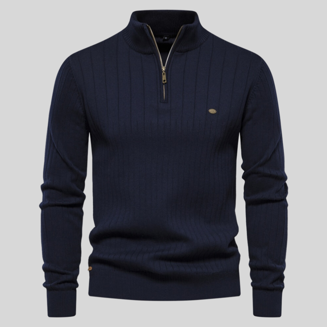 Traditional Mens Quarter Zip Pullover