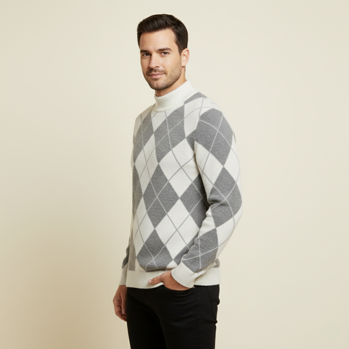 Cozy Men's Fleece Crew Neck Sweater