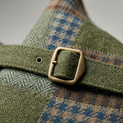 Rustic Plaid Tweed Vest Classic Fit Waistcoat