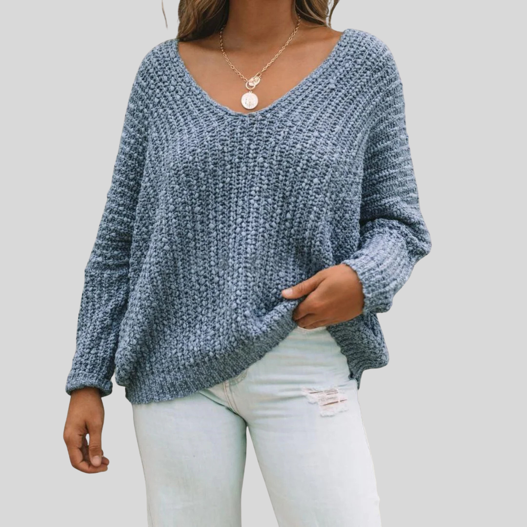 Cozy Relaxed Fit Long Sleeve Crew Sweater