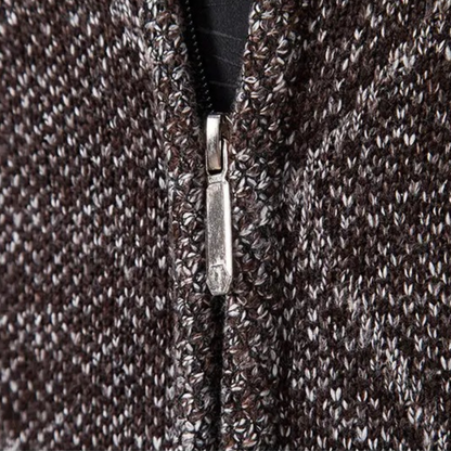 Warm Men's Cozy Zipper Knit Jacket