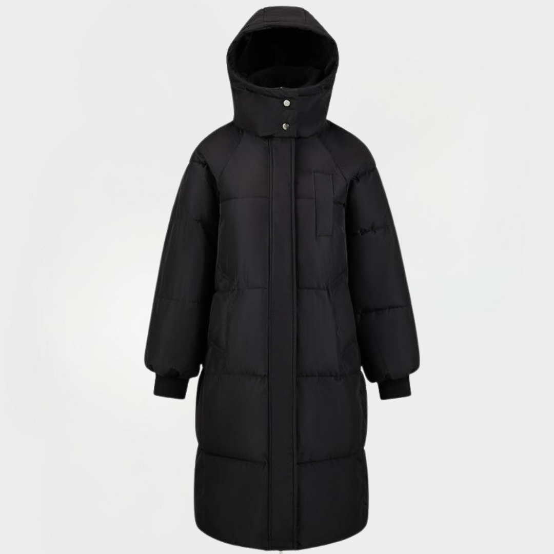 Warm Women's Down Parka Winter Coat with Hood - OutfitLondon