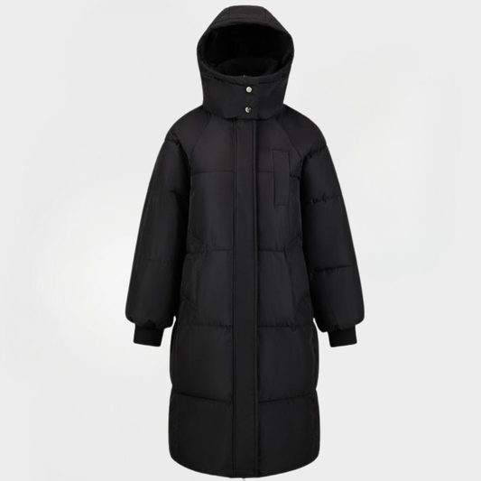 Warm Women's Down Parka Winter Coat with Hood - OutfitLondon