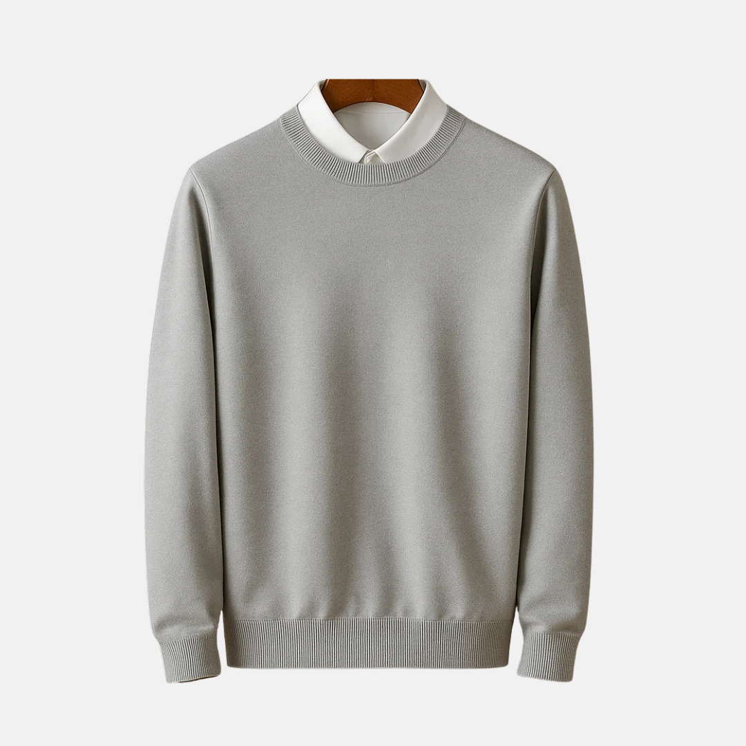 Soft Crew Neck Pullover Sweater for Men