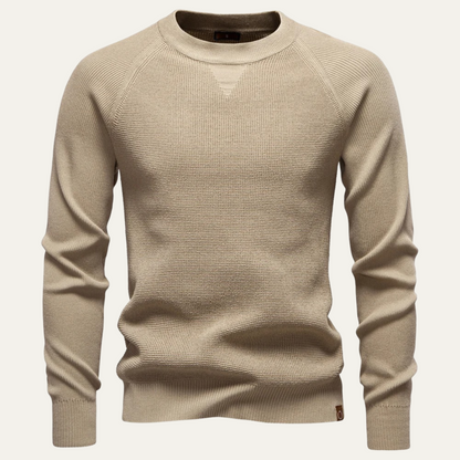 Relaxed Fit Men's Lightweight Crew Neck Sweater