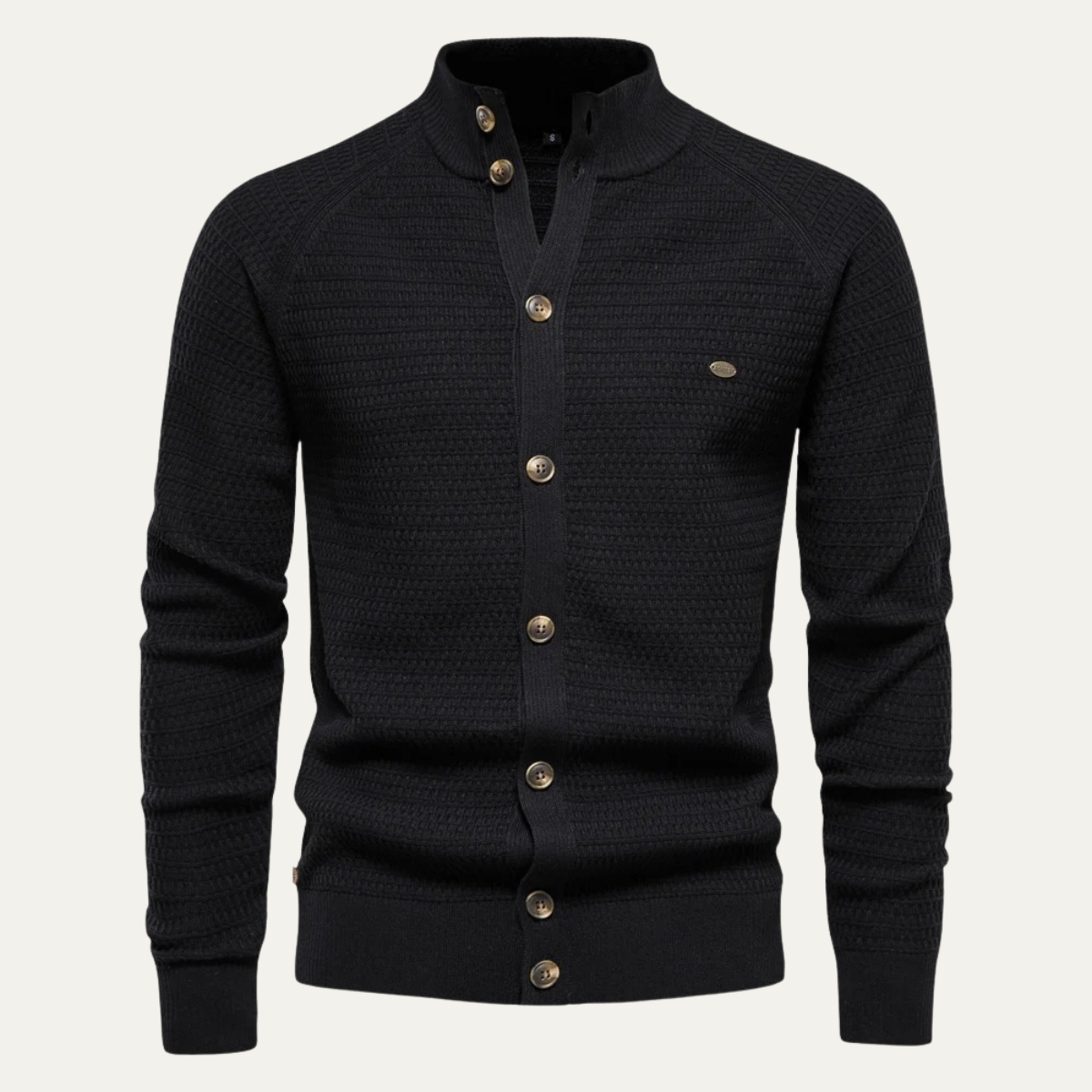 Relaxed Fit Mens Knit Button Cardigan