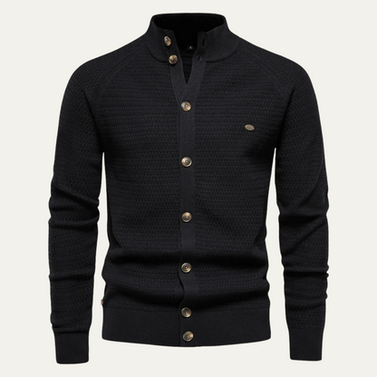 Relaxed Fit Mens Knit Button Cardigan