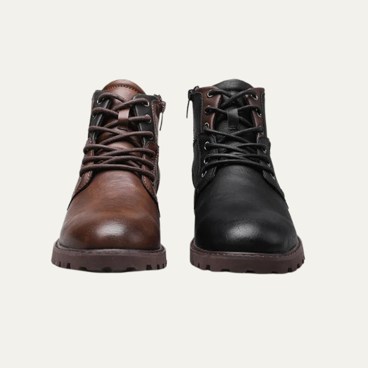 Rugged Men's Classic Leather Ankle Boots