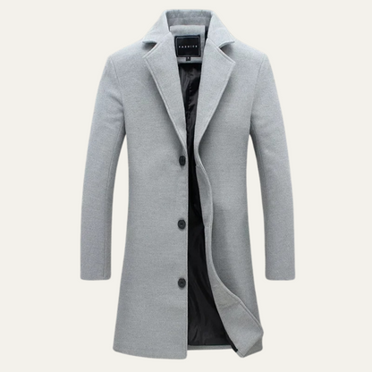Classic Mens Stylish Wool Overcoat