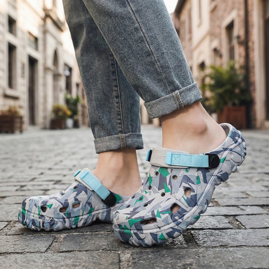 Comfortable Slip On Clog Shoes Adjustable Buckle