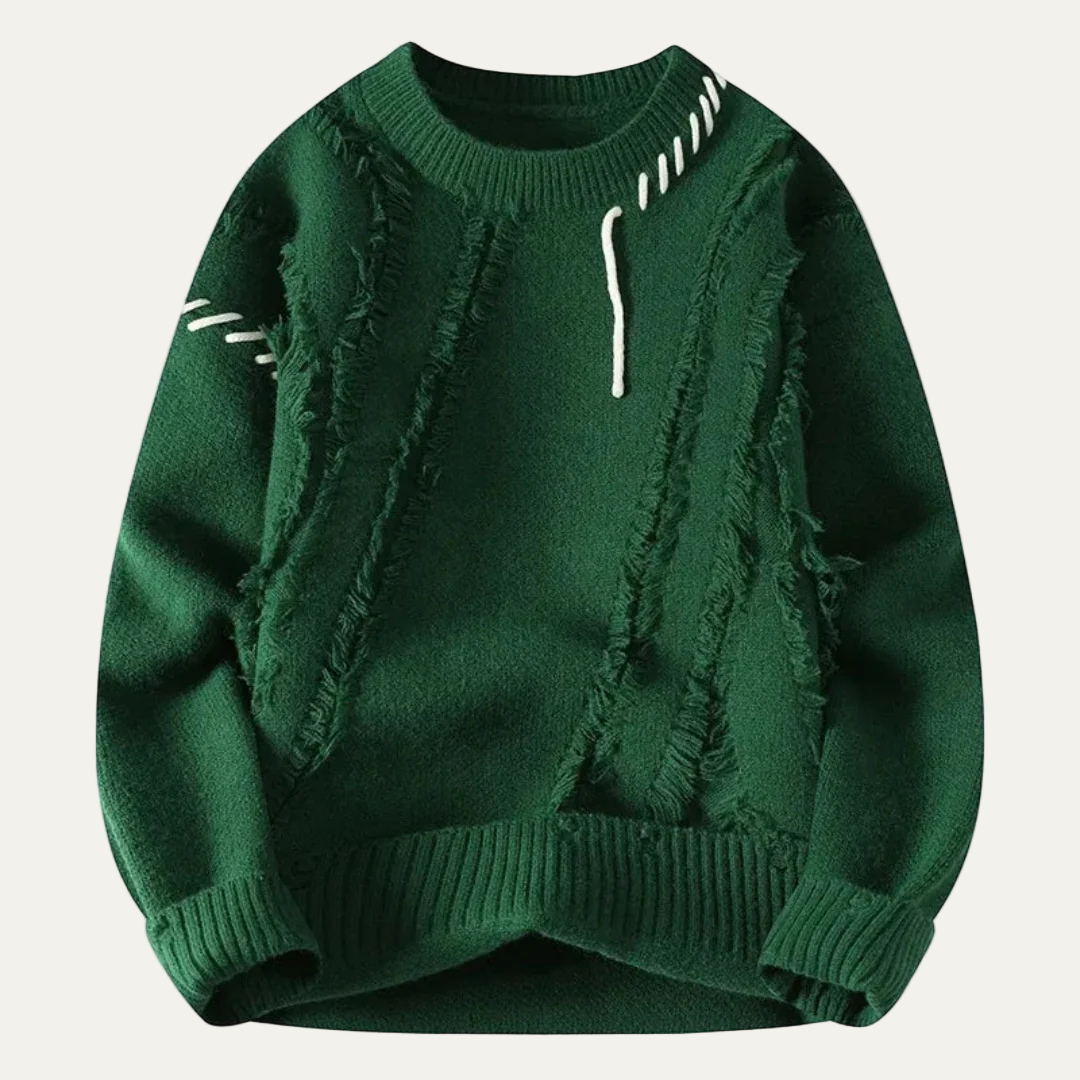 Rugged Edge Knitted Crew Sweater