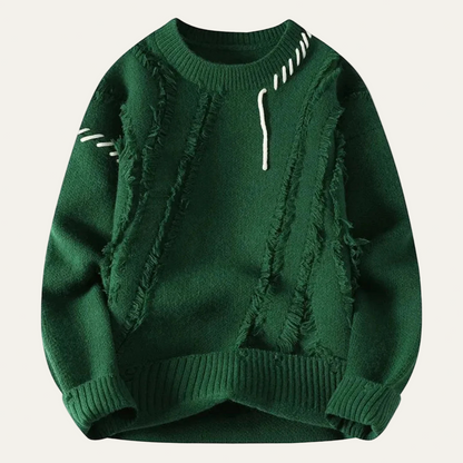 Rugged Edge Knitted Crew Sweater