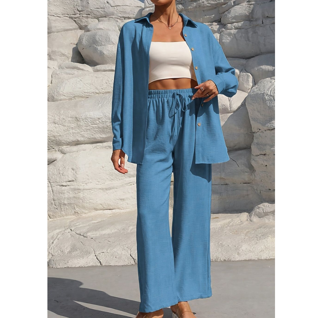 Soft Cotton Long Sleeve Top and Pant Set
