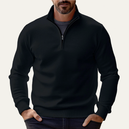 Men's Classic Zip Neck Knit Sweater