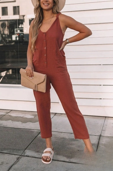 Warm Weather Womens Sleeveless RomperSuit
