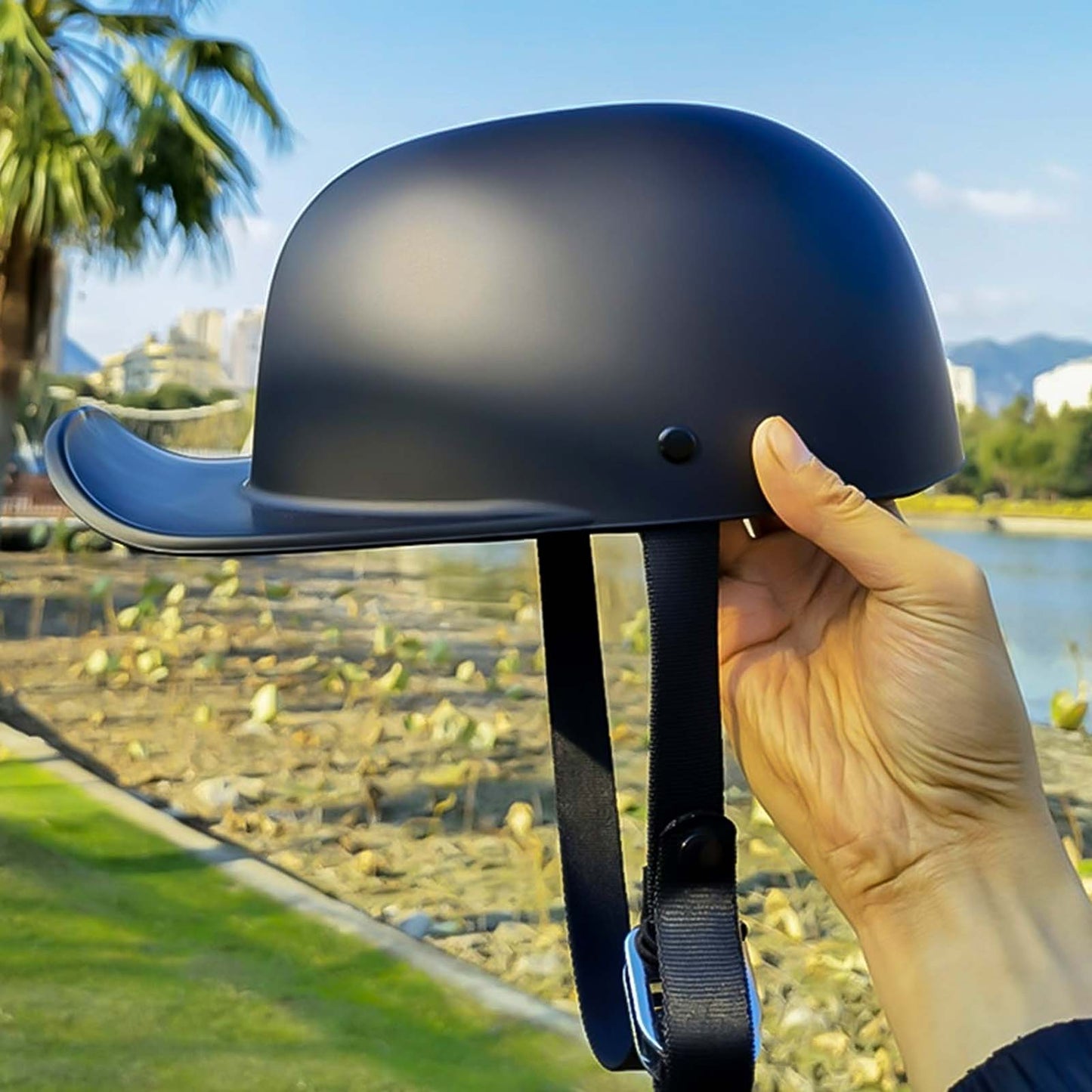 Vintage DOT Bike Half Face Helmet Cap Style