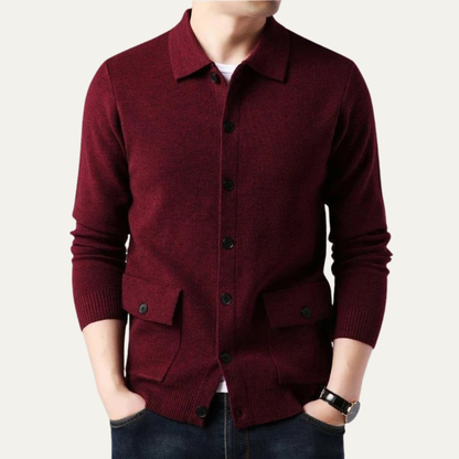 Men's Casual Button Cardigan Sweater - OutfitLondon