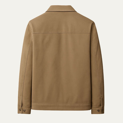 Relaxed Fit Zip Up Shirt Jacket