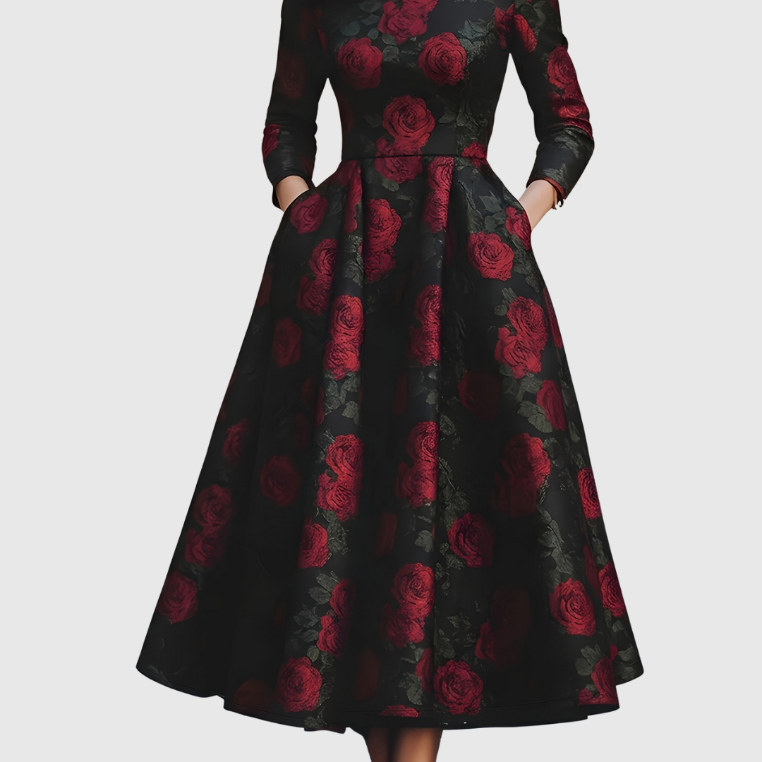 Chic Retro Floral Maxi Dress for Women