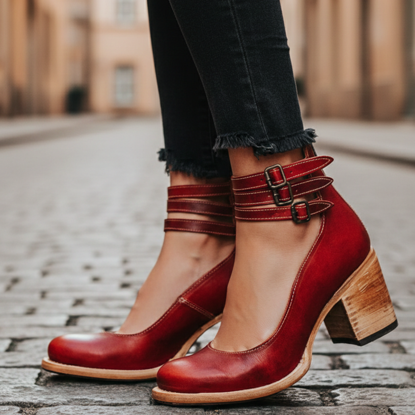 Elegant High Heel Ankle Strap Dress Pumps