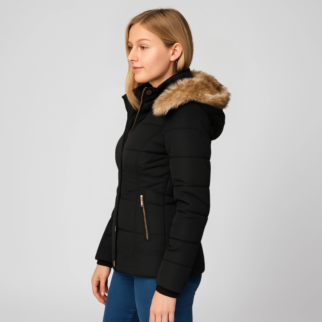 Stylish Hooded Winter Coat with Long Sleeves