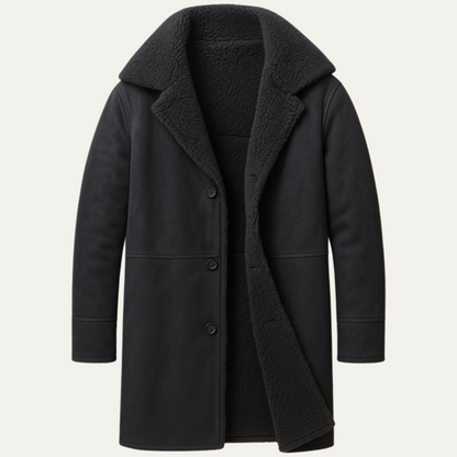 Warm Luxury Sheepskin Men's Winter Coat