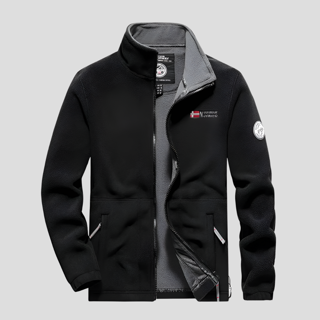 Relaxed Fit Mens Fleece Jacket