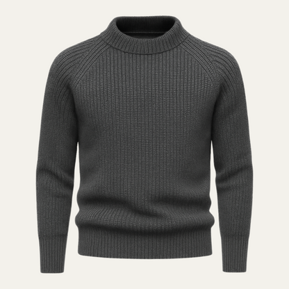 Men's Crew Neck Thick Cable Knit Jumper Sweater