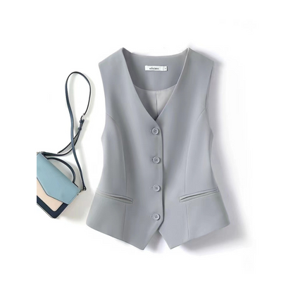 Stylish Open-Front Sleeveless Waistcoat Vest