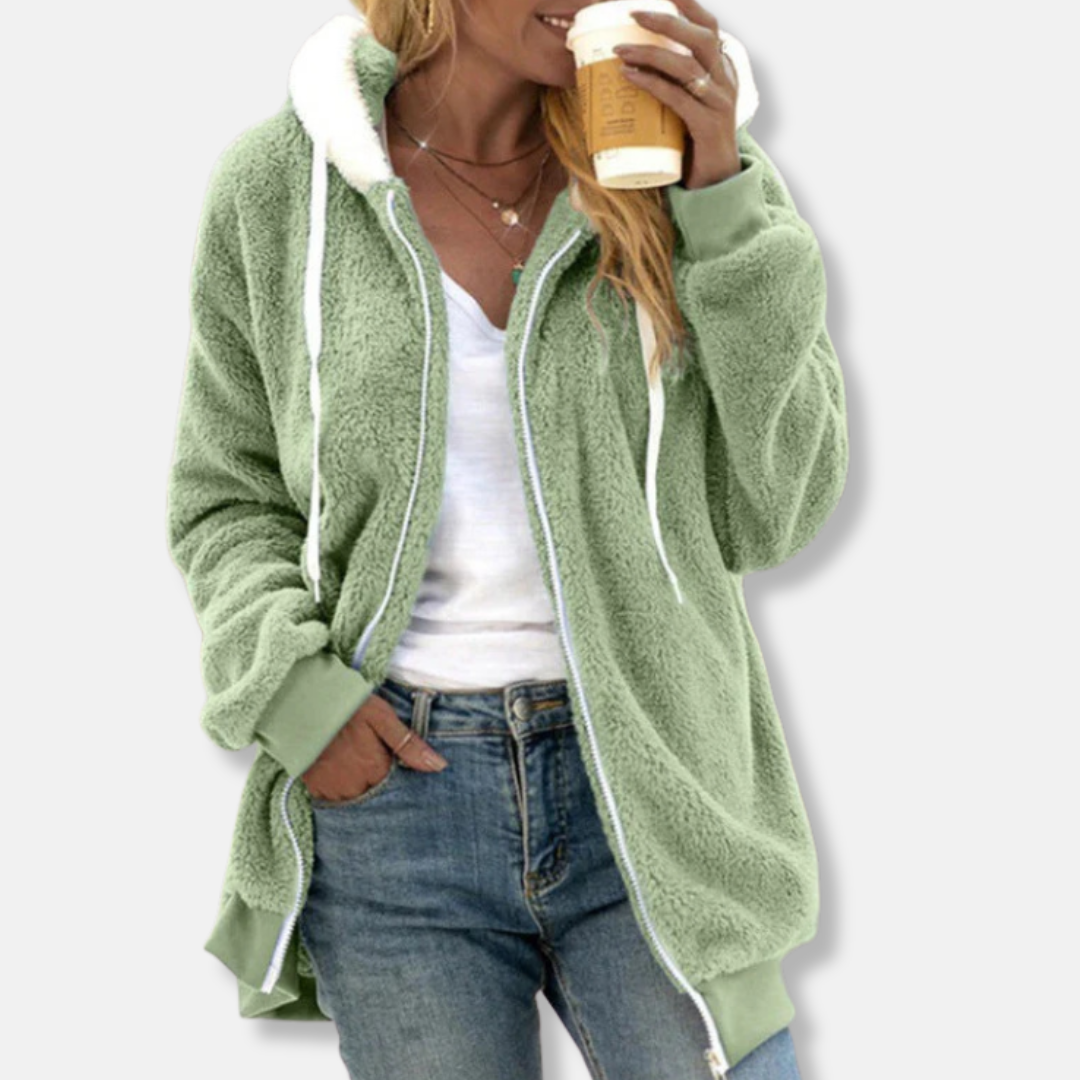 Relaxed Fit Zip Up Hoodie Jacket