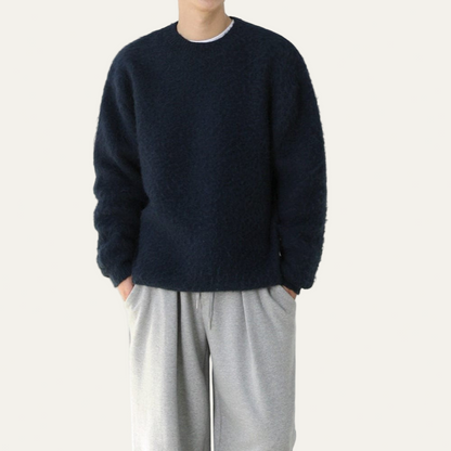 Soft Men's Casual Crew Neck Pullover Sweater
