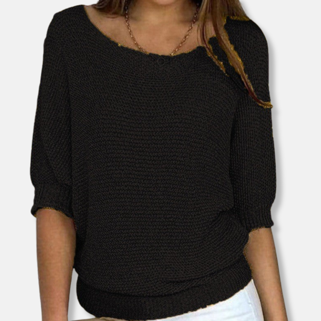Comfy Oversized Sweater | Casual Scoop Neck Top