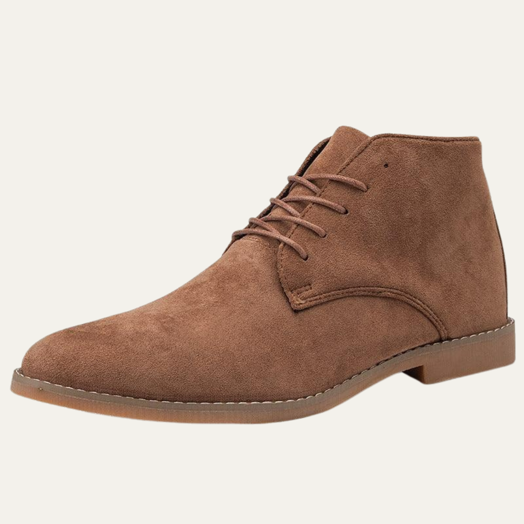 Simple Leather Ankle Boots for Men