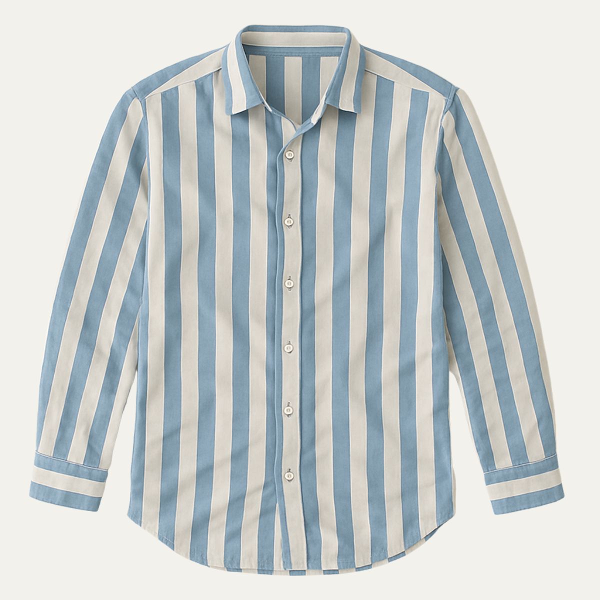 Classic Men's Striped Cotton Shirt - OutfitLondon
