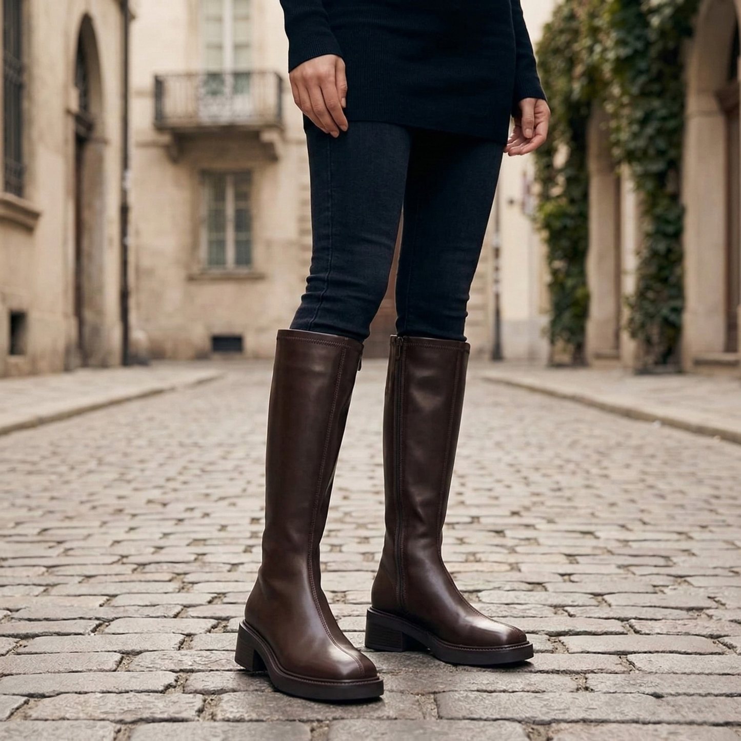 Comfortable Low Heel Round Toe Women Boots