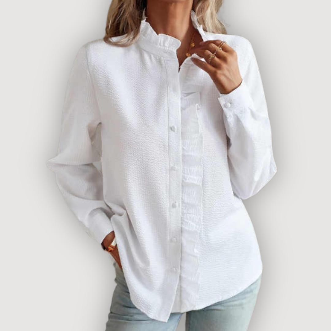 Women's Chiffon Ruffle Top Blouse