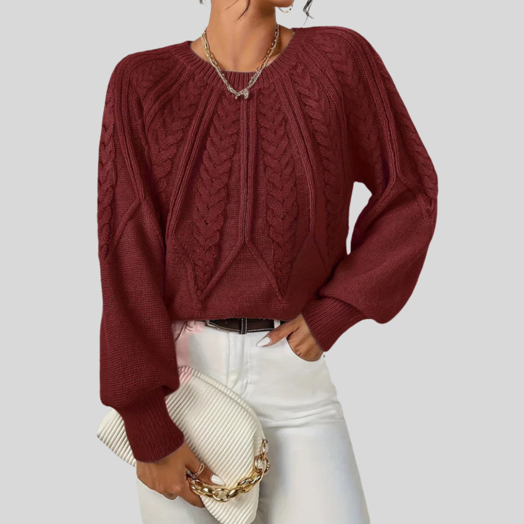 Soft Relaxed Fit Crew Neck Sweater