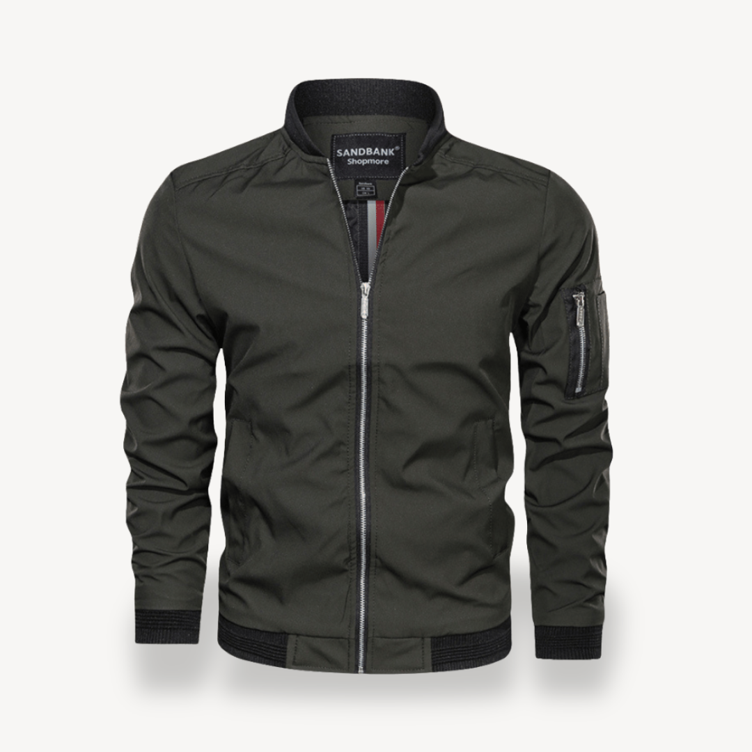 Men's Slim Fit Zipper Bomber Jacket