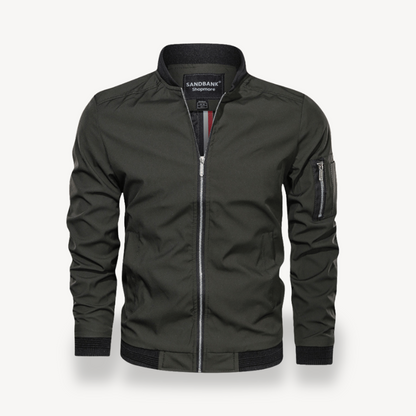 Men's Slim Fit Zipper Bomber Jacket