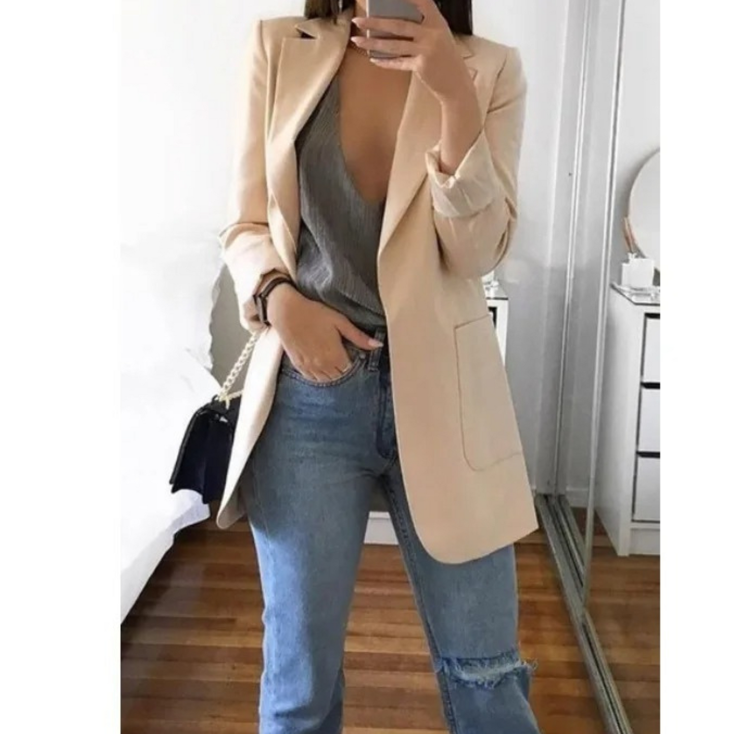 Classic Tan Women's Trench Blazer