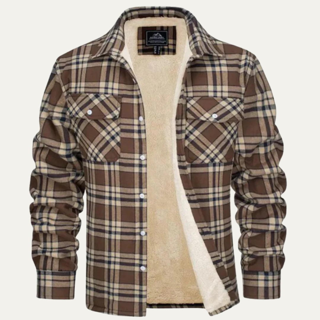 Cozy Plaid Flannel Shirt Jacket for Men