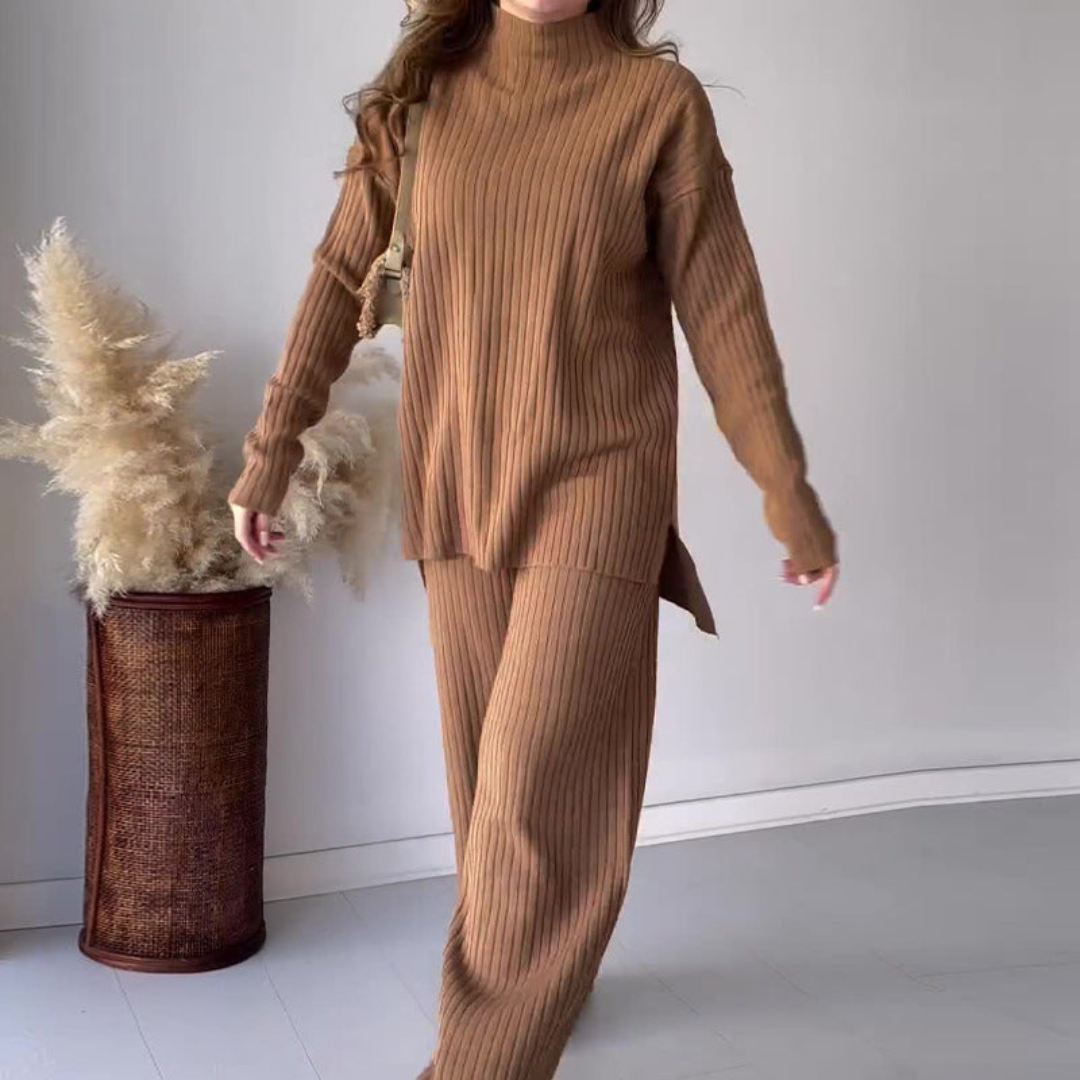 Cozy Ladies Knitted Jumper and Leggings Set